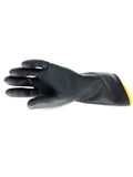 Lined Black Rubber Glove, Diamond Grip 330mm - 1 Pair image 0
