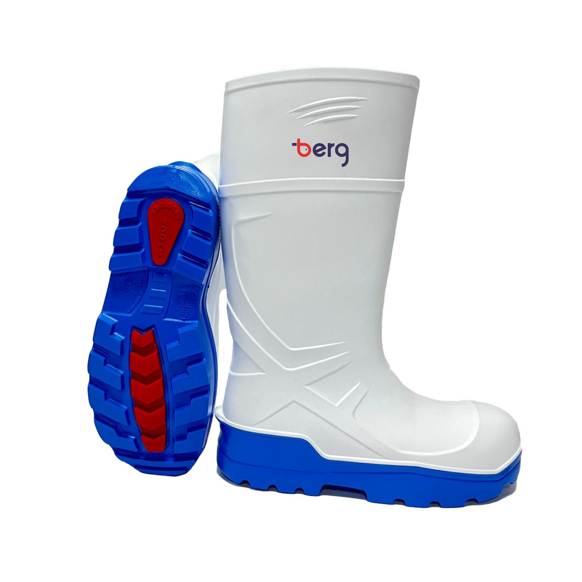 berg Lightweight PU Safety Wellington, White,